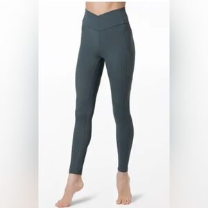 NWT Balera Dancewear Crossover V-Waist Leggings in Pine Green XSC